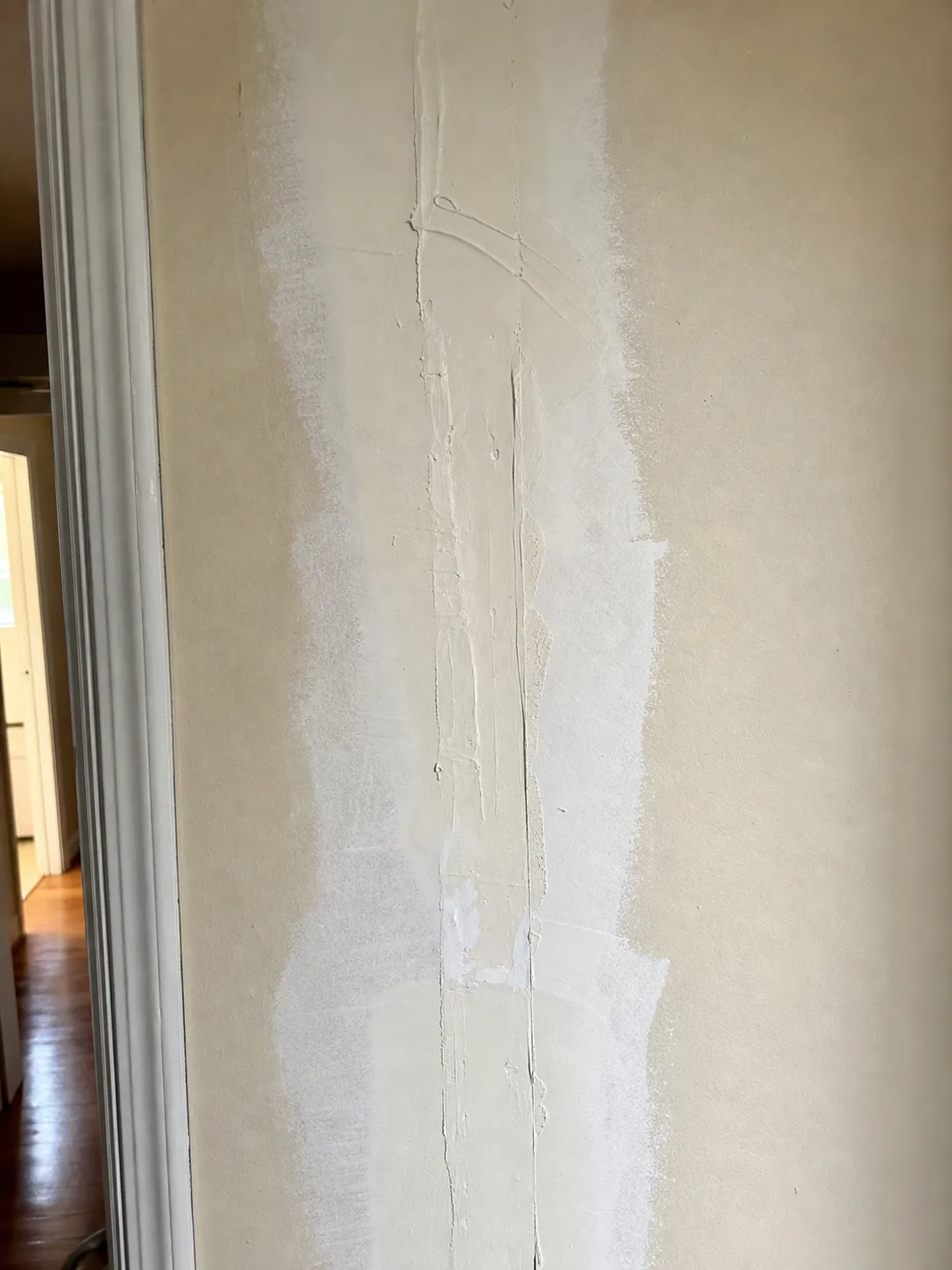Drywall wall patch skim coat repair New Haven County Connecticut Cheshire paint-ready contractor work
